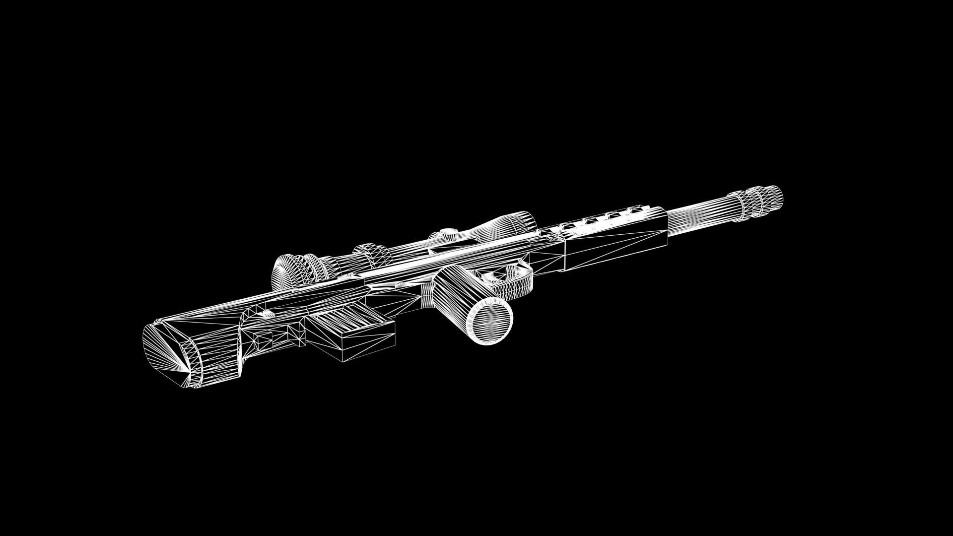 Real Size Lego Snipe Gun Low-poly 3D model_7