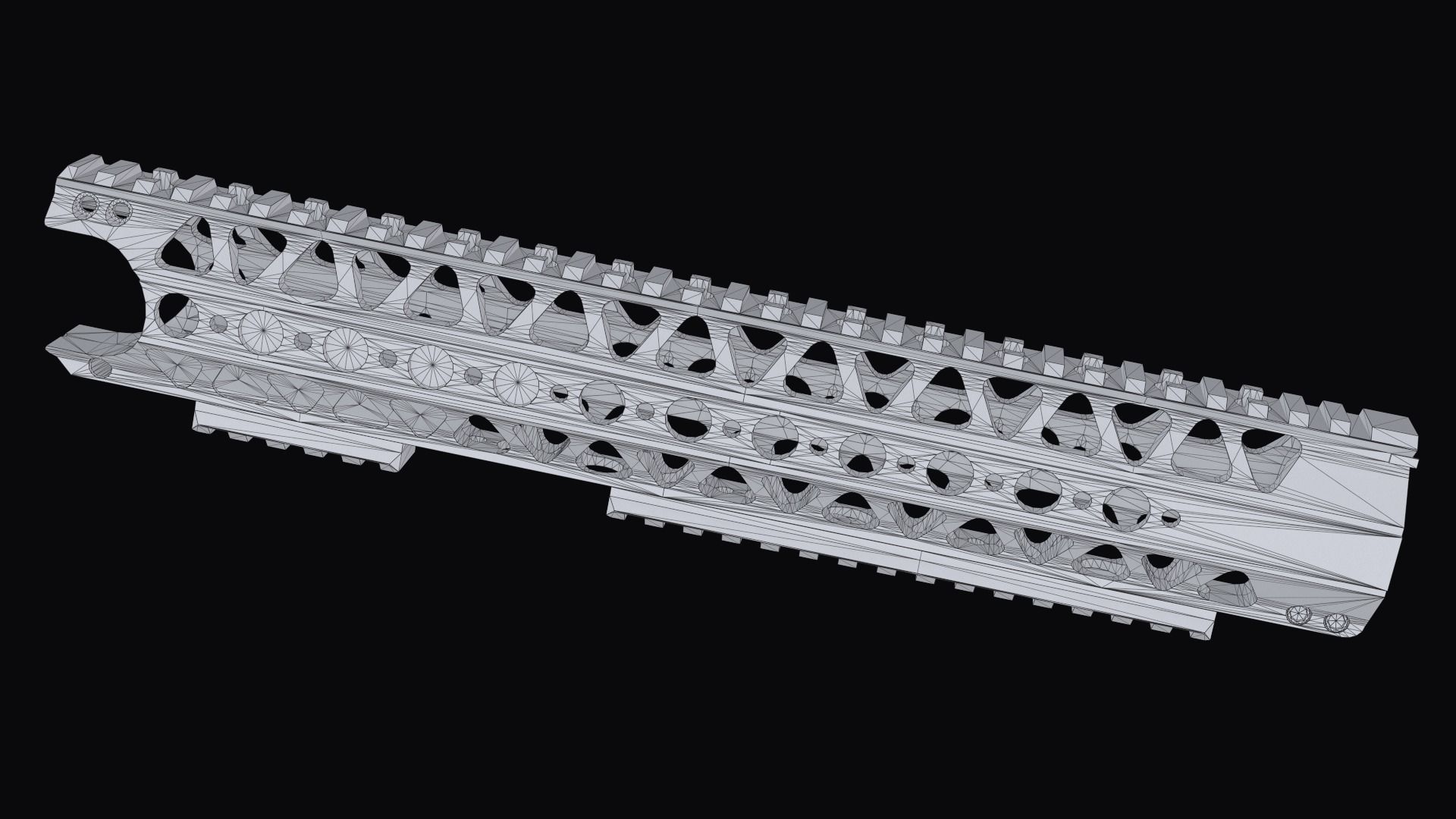 Handguard AR-15 LVOA-S Low-poly 3D model_11