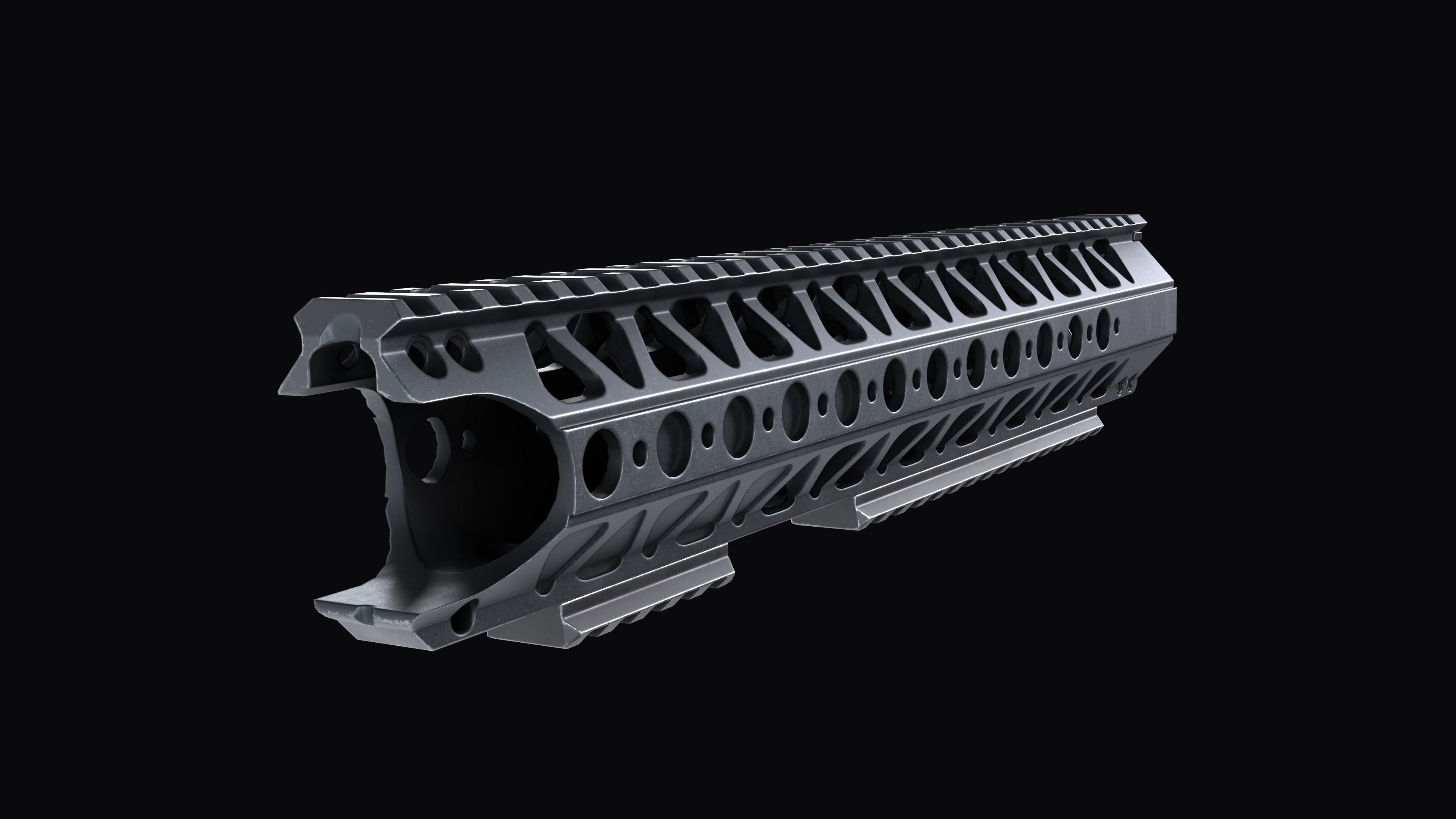 Handguard AR-15 LVOA-S Low-poly 3D model_7
