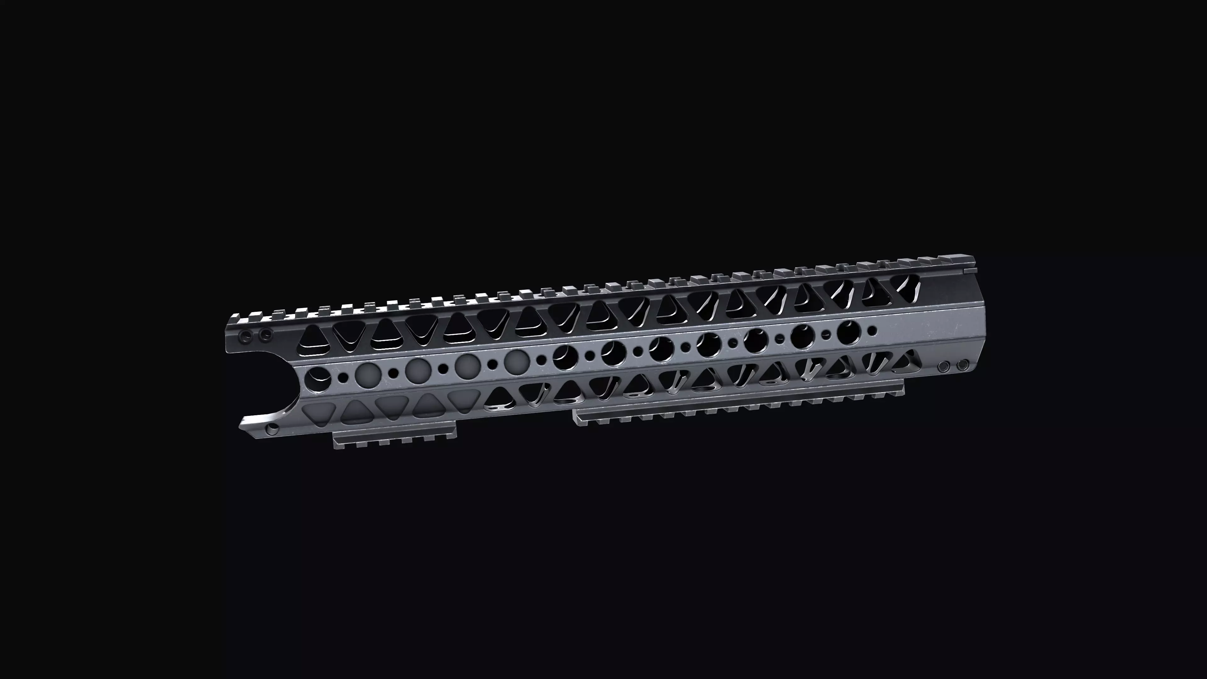 Handguard AR-15 LVOA-S Low-poly 3D model_0