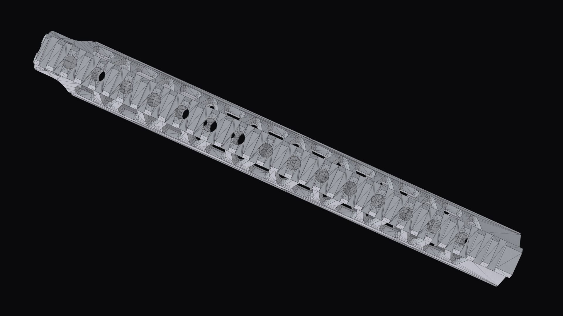 Handguard AR-15 LVOA-S Low-poly 3D model_10