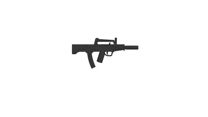 Real Size Lego Machine Gun Low-poly 3D model