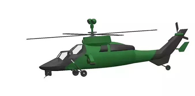 Eurocopter Tiger EC 665 - Airbus Multi-Role Combat helicopter 3D model