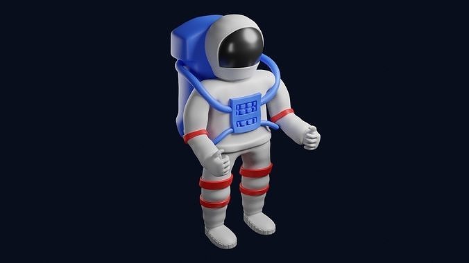Astronaut 3D Model with backpack 3D print model
