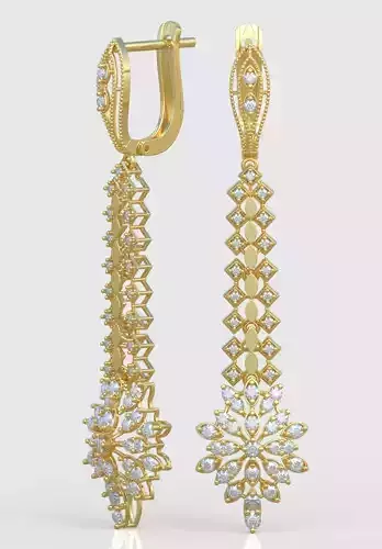 Earring 3D model 3D printable model 0211