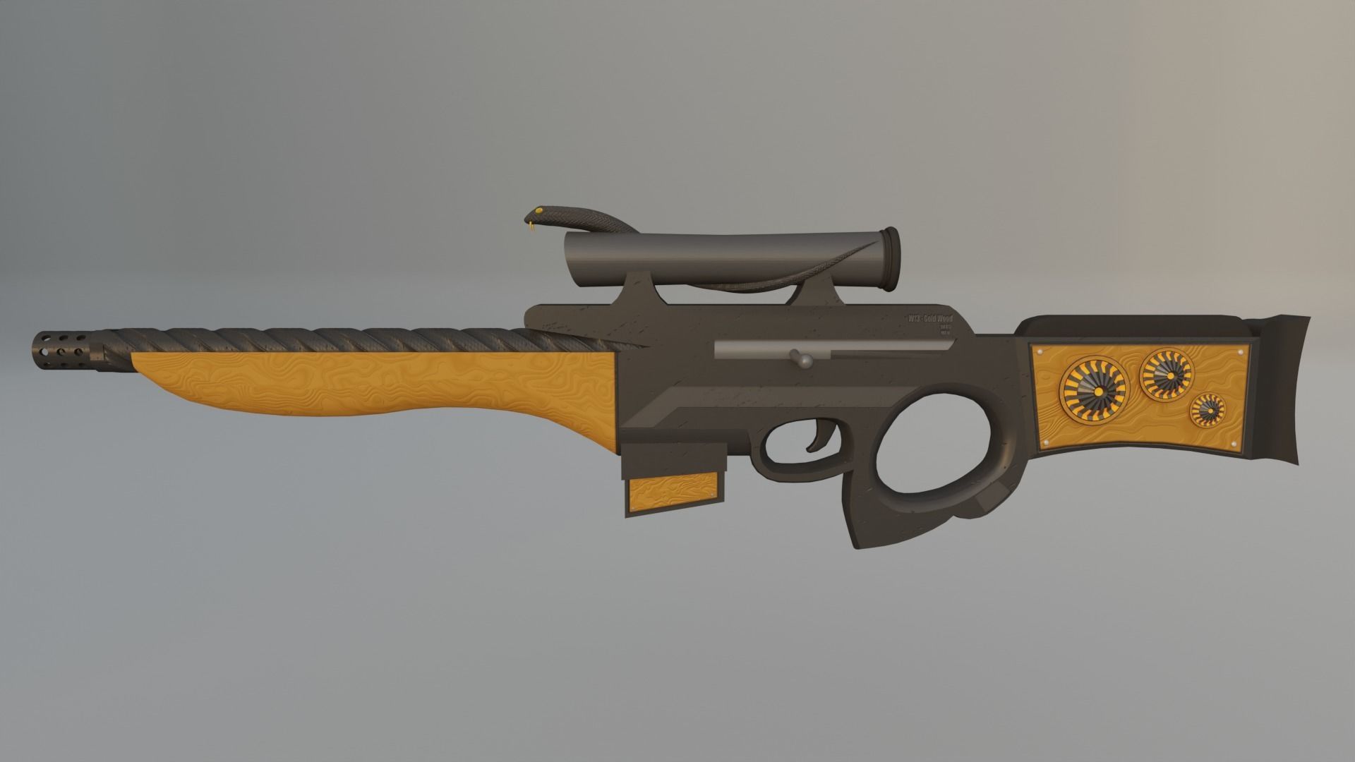 Sci-Fi Sniper Rifle  Low-poly 3D model_4