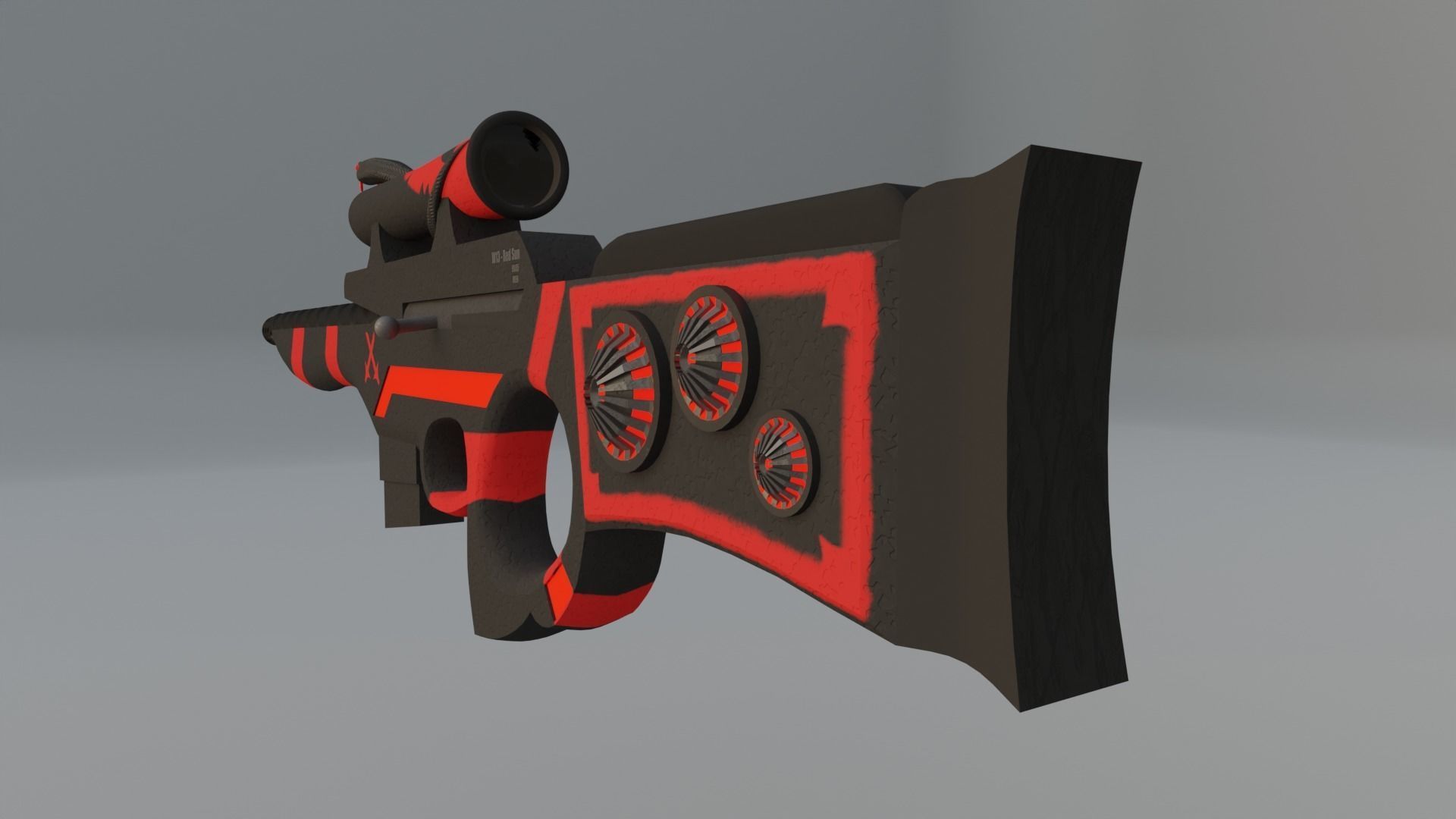 Sci-Fi Sniper Rifle  Low-poly 3D model_1