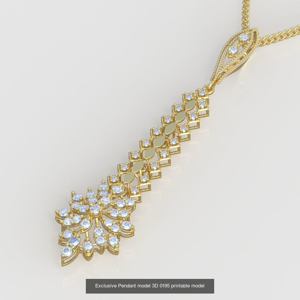 Ring Bracelet Earring and Pendant Set 3D printable model 0041 3D Model Collection_6