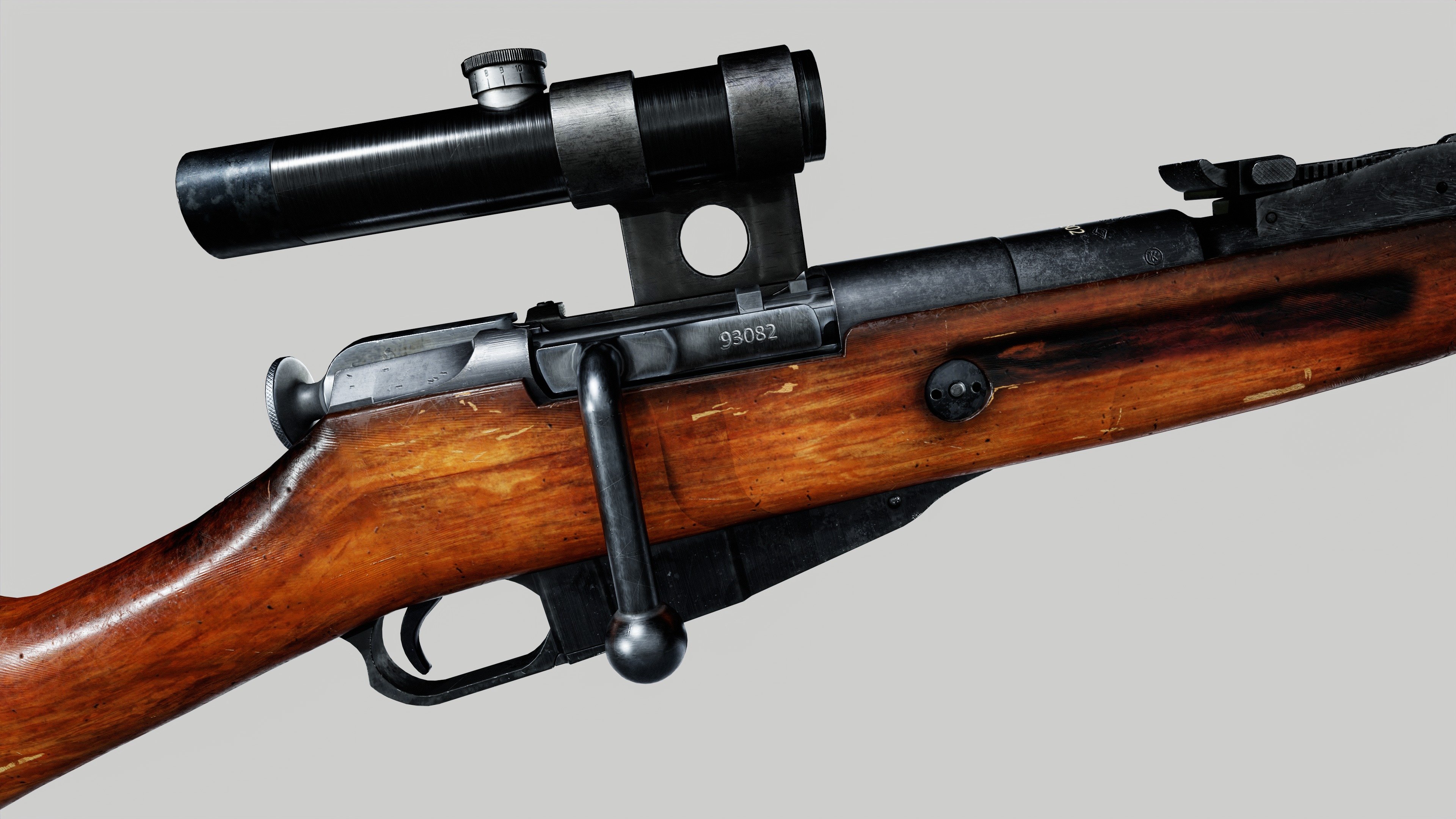 Mosin Nagant Low-poly 3D model_7