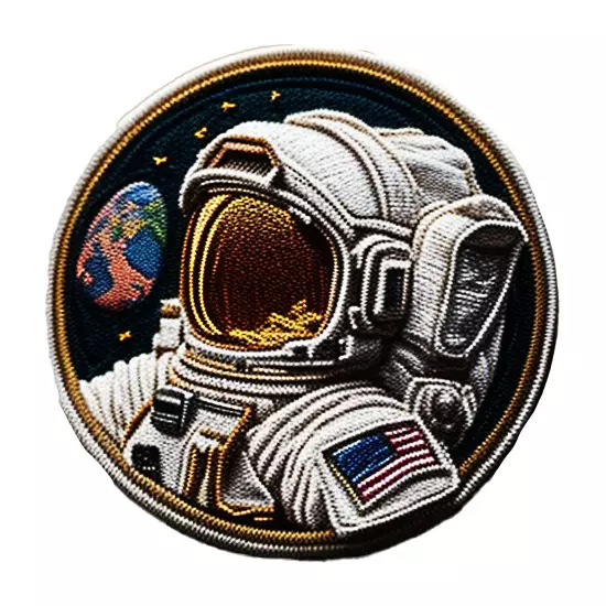 Astronaut embroidered patch v9 Texture_0