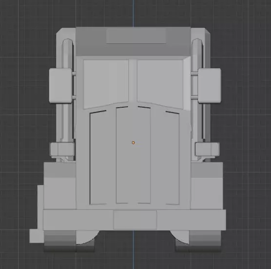 untextured low poly truck Low-poly 3D model_0