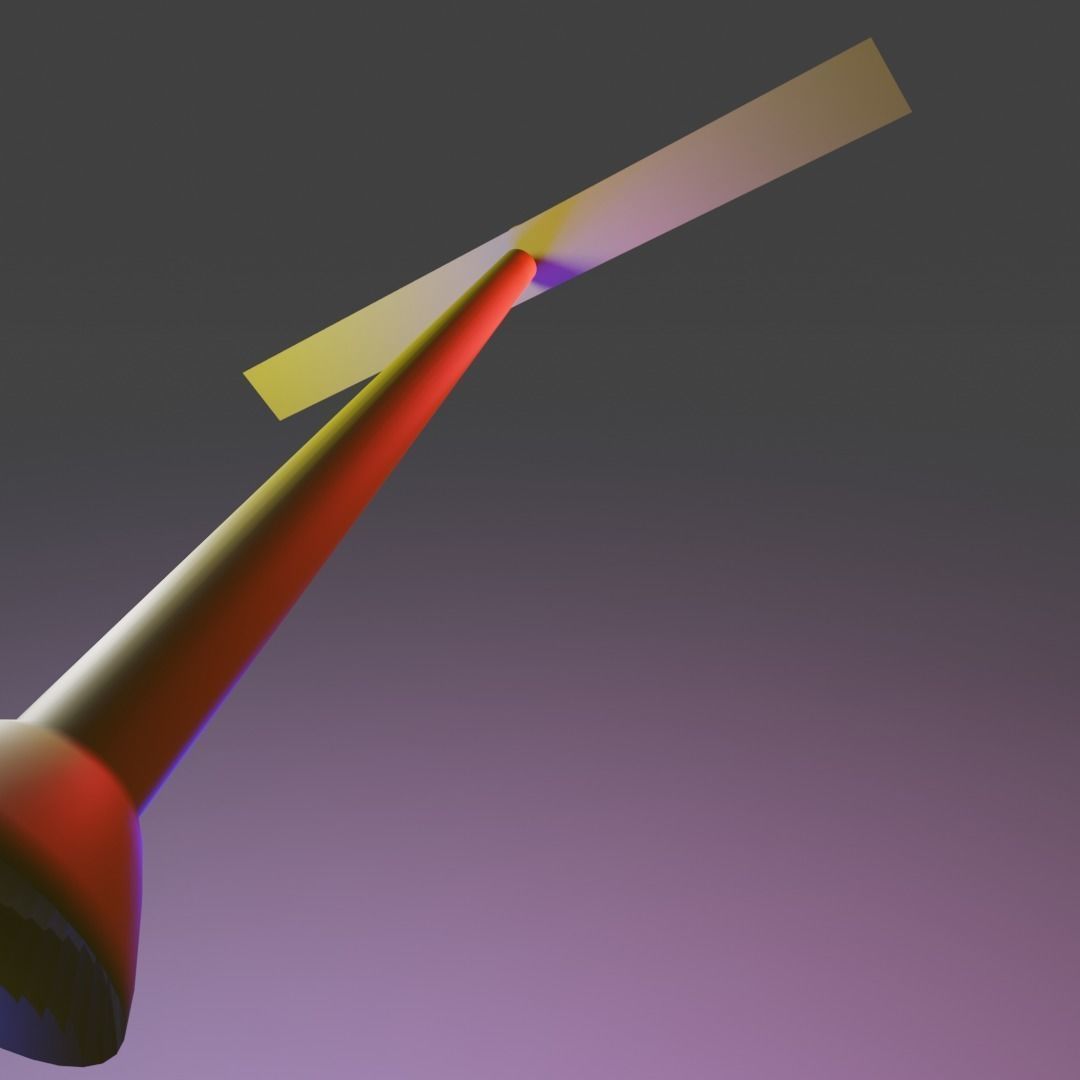 Bamboo Copter gaget Low-poly 3D model_11