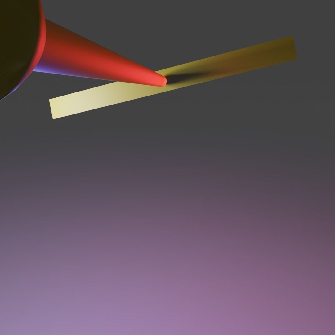 Bamboo Copter gaget Low-poly 3D model_12