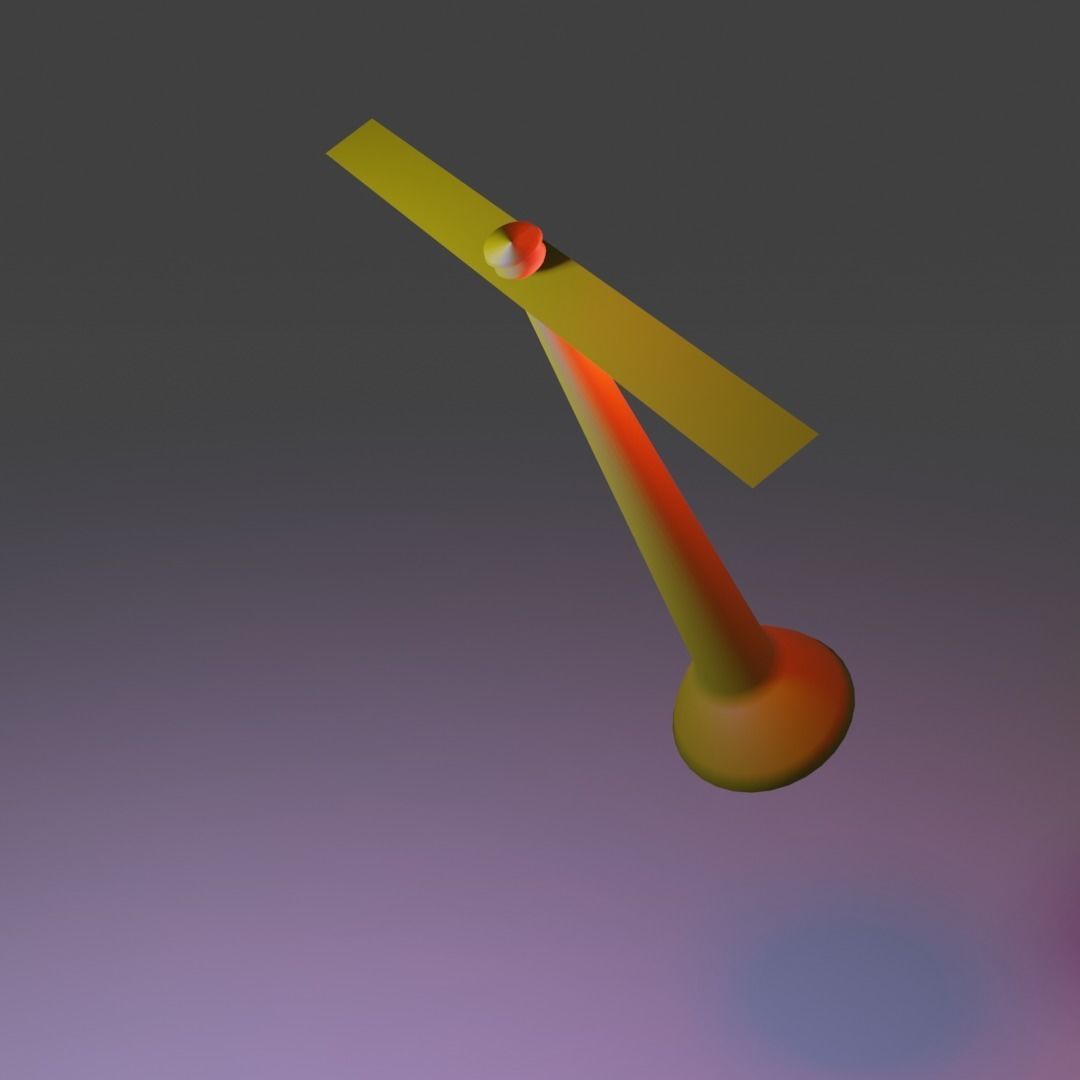 Bamboo Copter gaget Low-poly 3D model_8