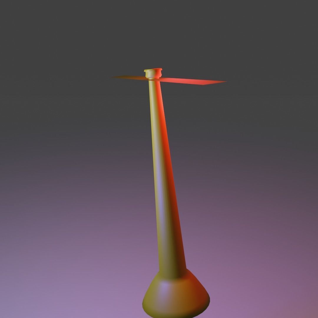 Bamboo Copter gaget Low-poly 3D model_2