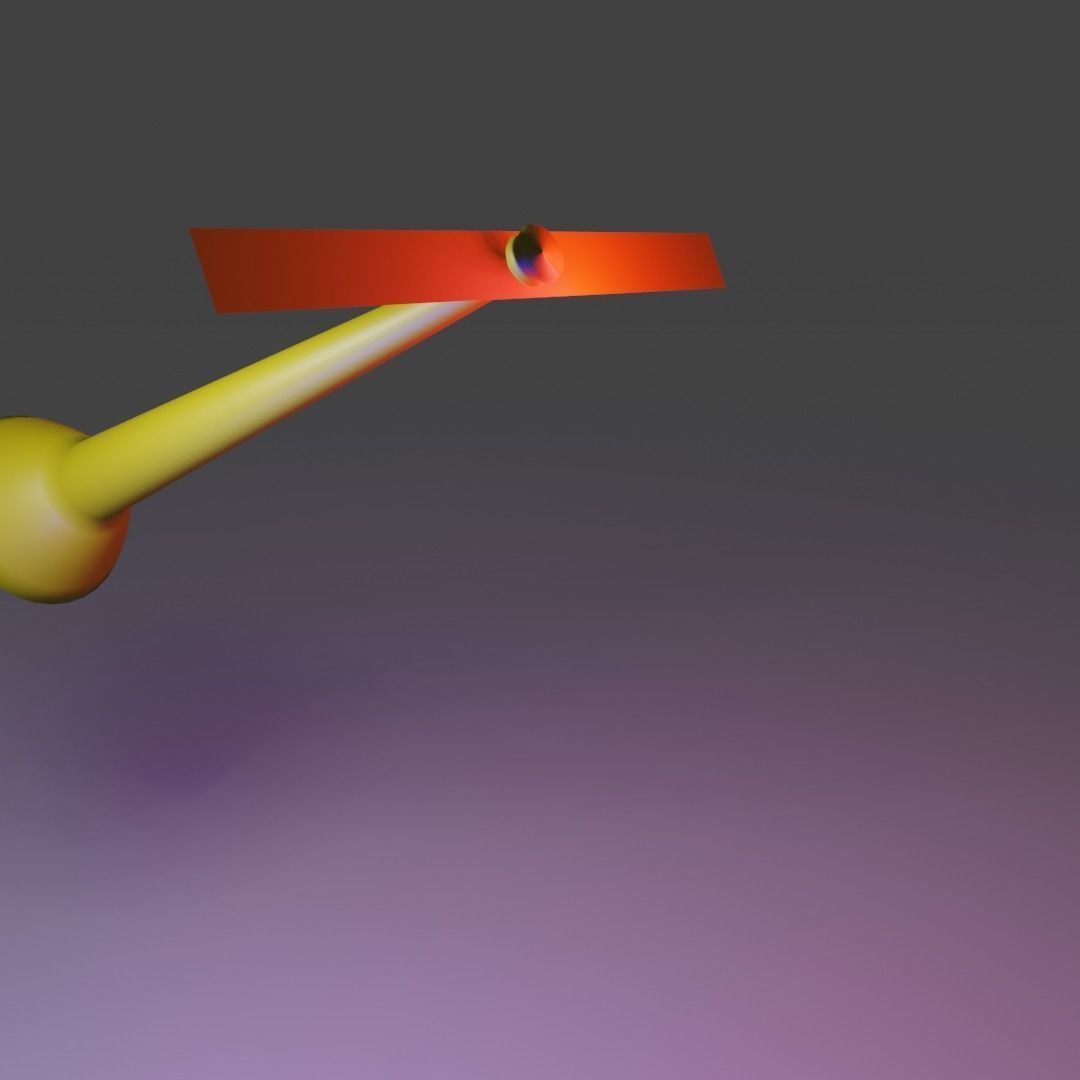 Bamboo Copter gaget Low-poly 3D model_30