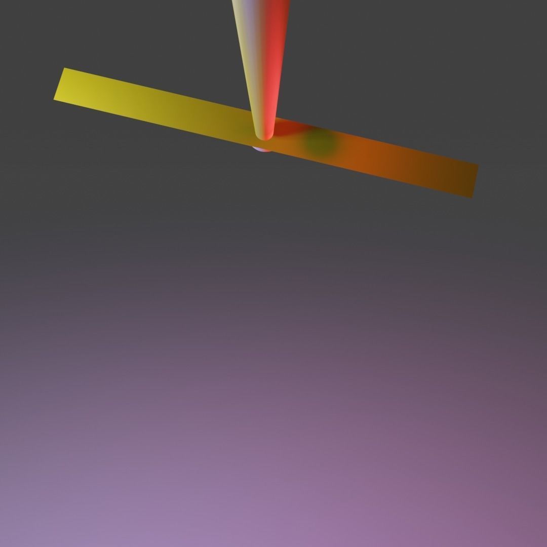 Bamboo Copter gaget Low-poly 3D model_9