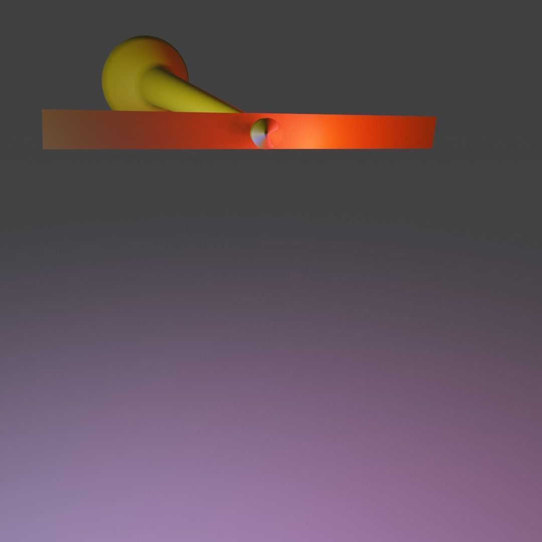 Bamboo Copter gaget Low-poly 3D model_32