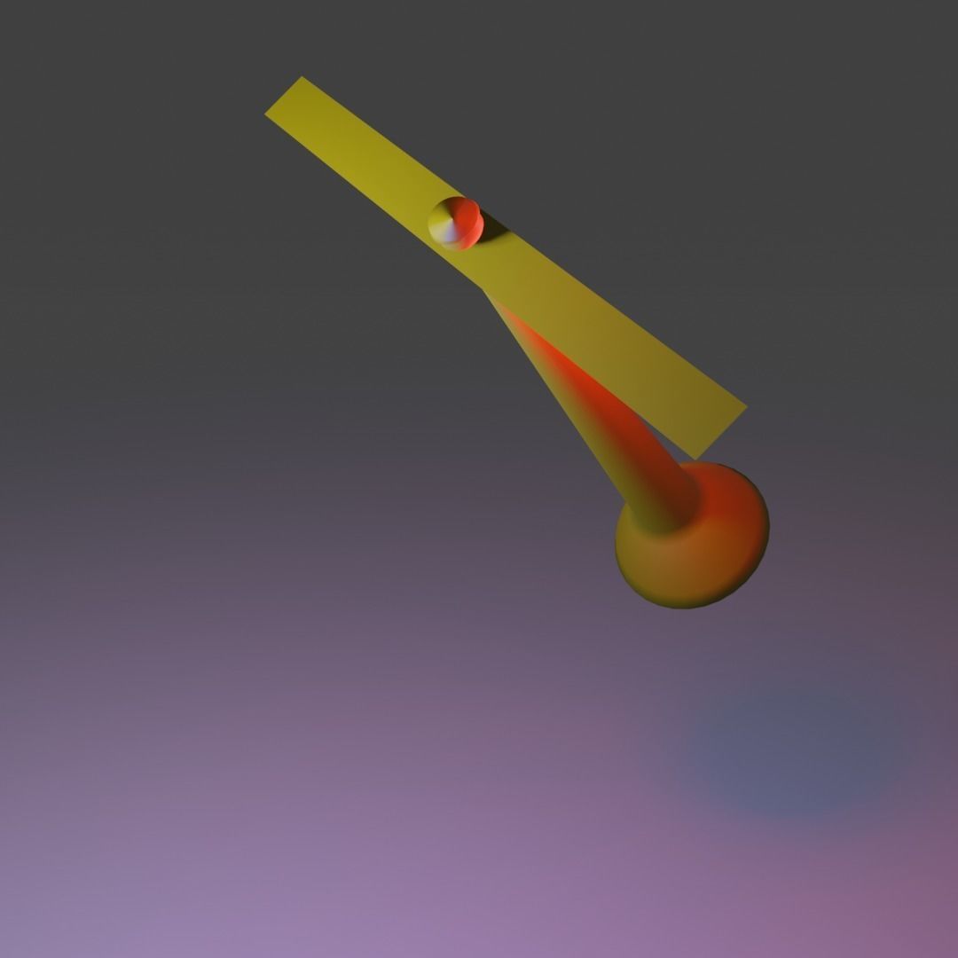 Bamboo Copter gaget Low-poly 3D model_36