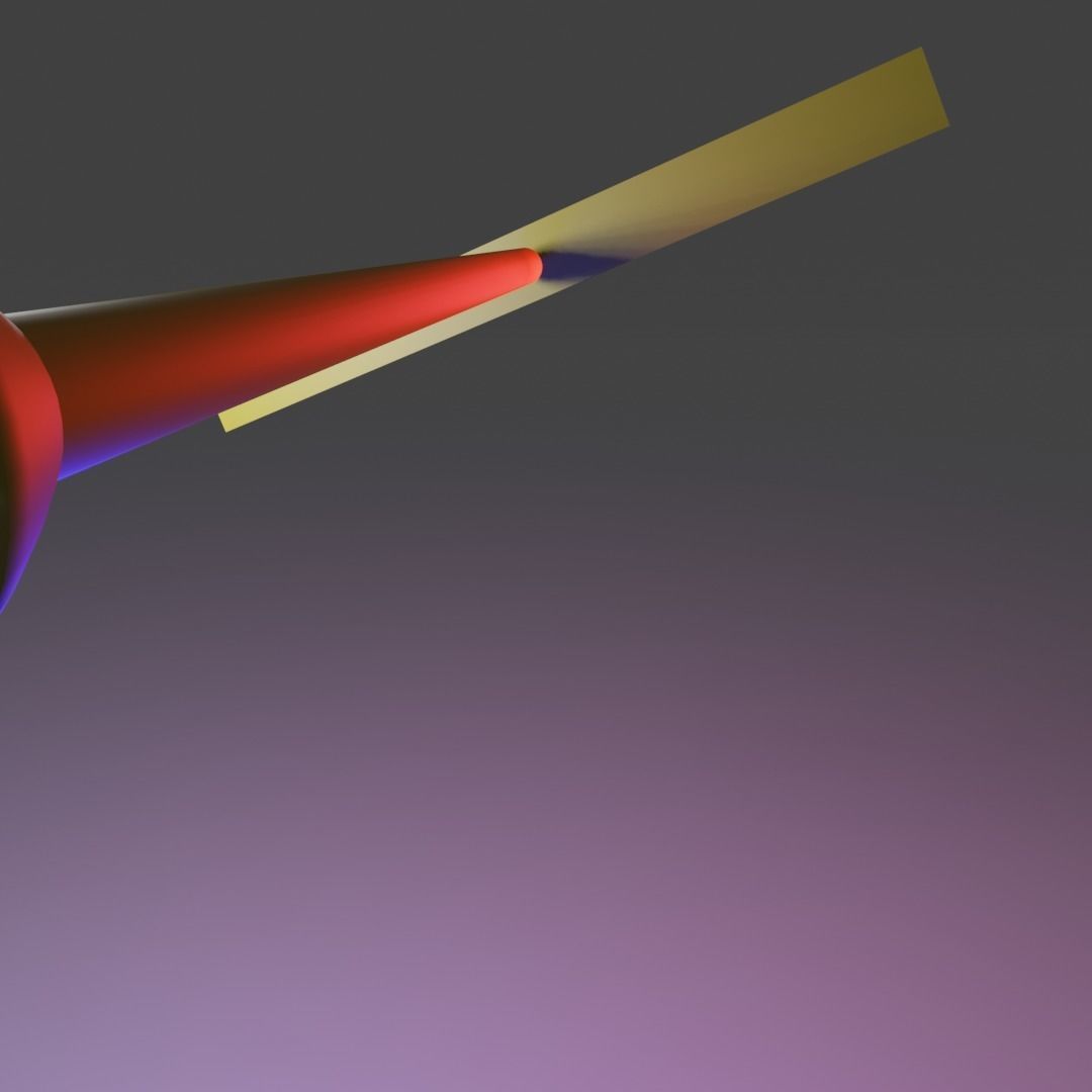 Bamboo Copter gaget Low-poly 3D model_10