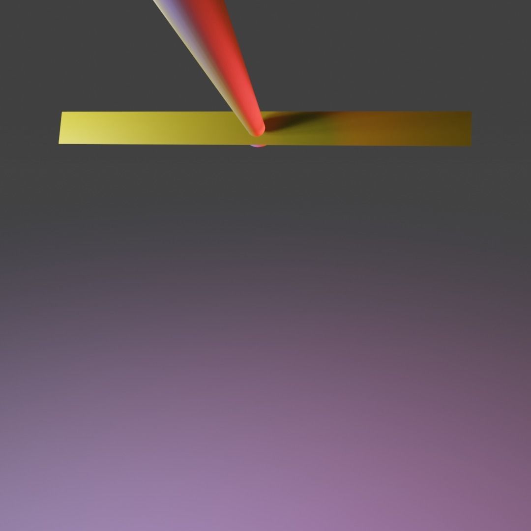 Bamboo Copter gaget Low-poly 3D model_7