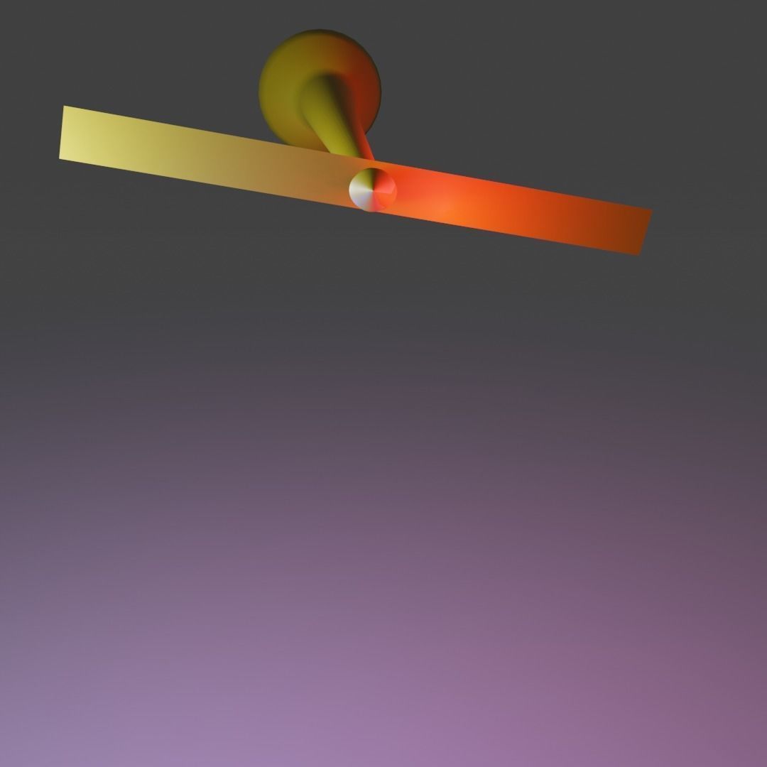 Bamboo Copter gaget Low-poly 3D model_34