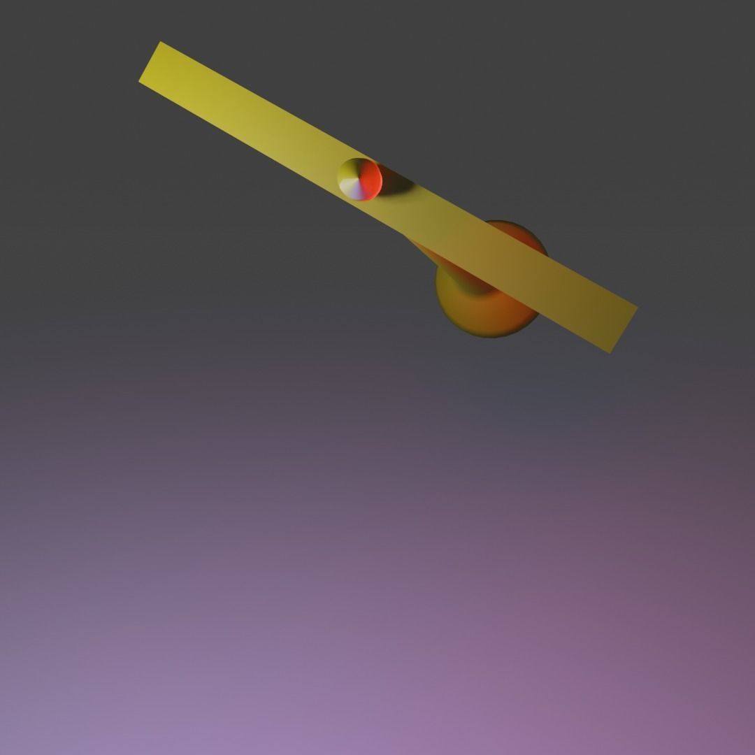 Bamboo Copter gaget Low-poly 3D model_38