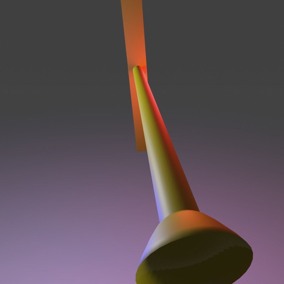 Bamboo Copter gaget Low-poly 3D model_35