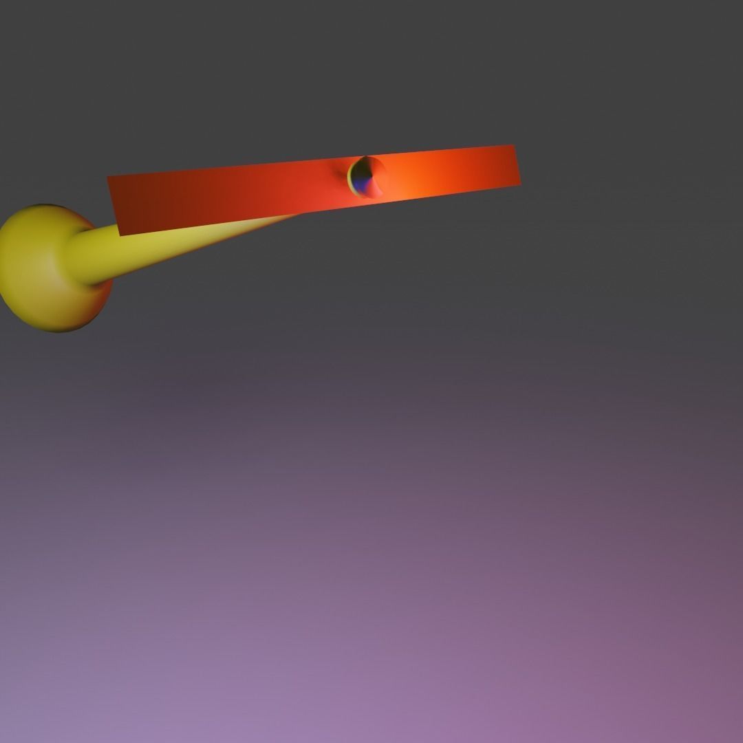 Bamboo Copter gaget Low-poly 3D model_33