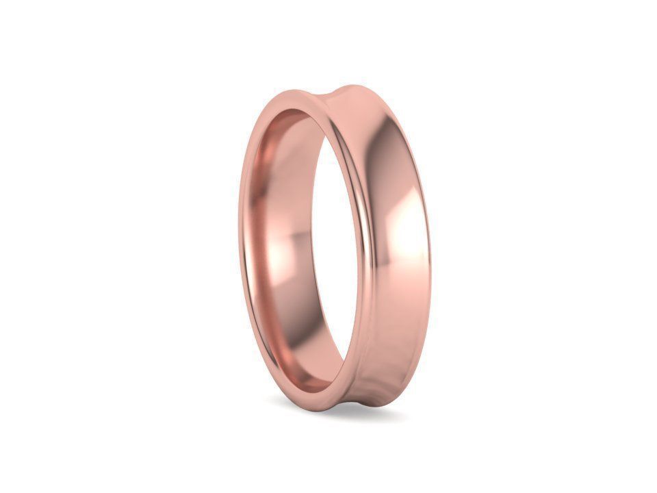 Concave Plain Band 5mm wide 4-13us sizes 3dmodel 3D print model_28