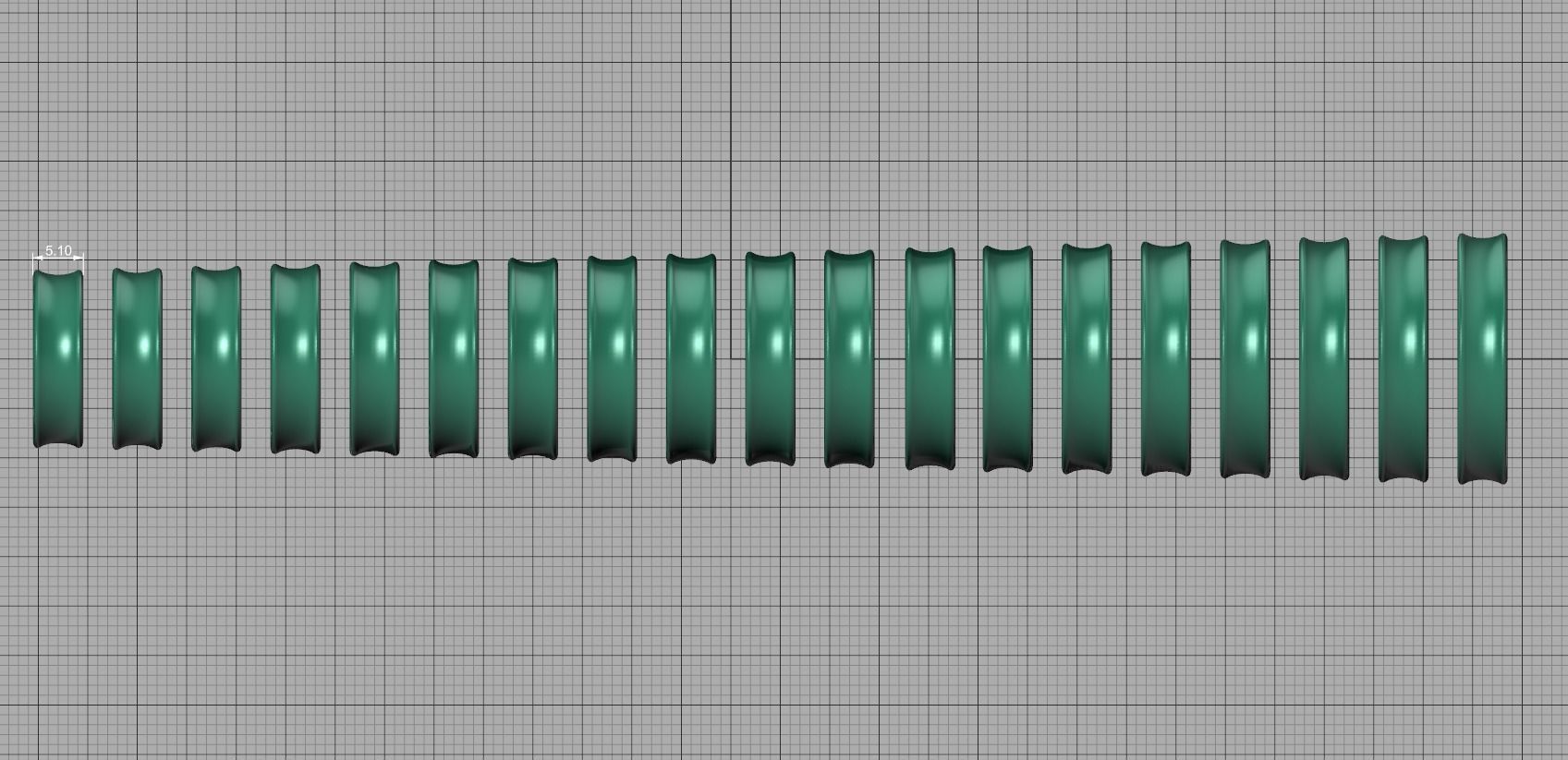 Concave Plain Band 5mm wide 4-13us sizes 3dmodel 3D print model_12