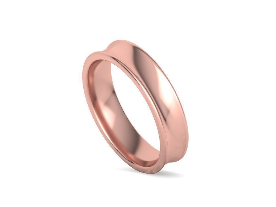 Concave Plain Band 5mm wide 4-13us sizes 3dmodel 3D print model_31