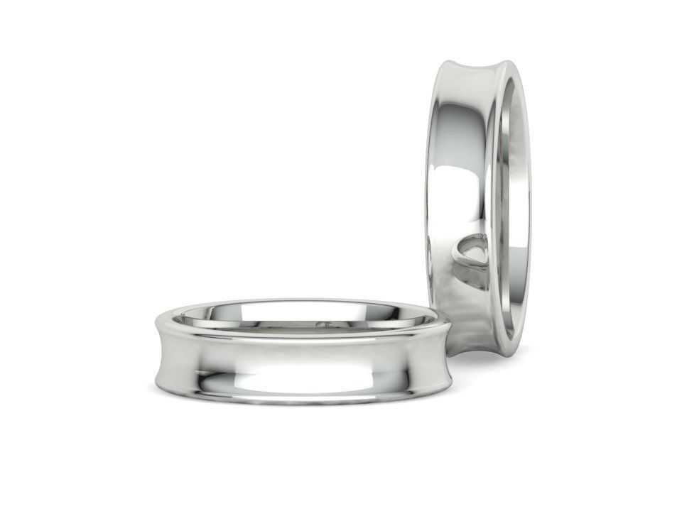 Concave Plain Band 5mm wide 4-13us sizes 3dmodel 3D print model_4