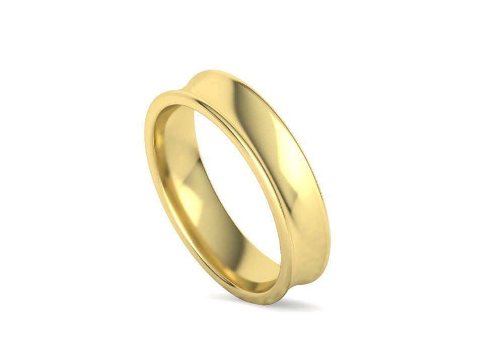 Concave Plain Band 5mm wide 4-13us sizes 3dmodel 3D print model_32