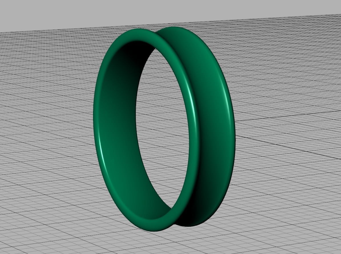 Concave Plain Band 5mm wide 4-13us sizes 3dmodel 3D print model_10