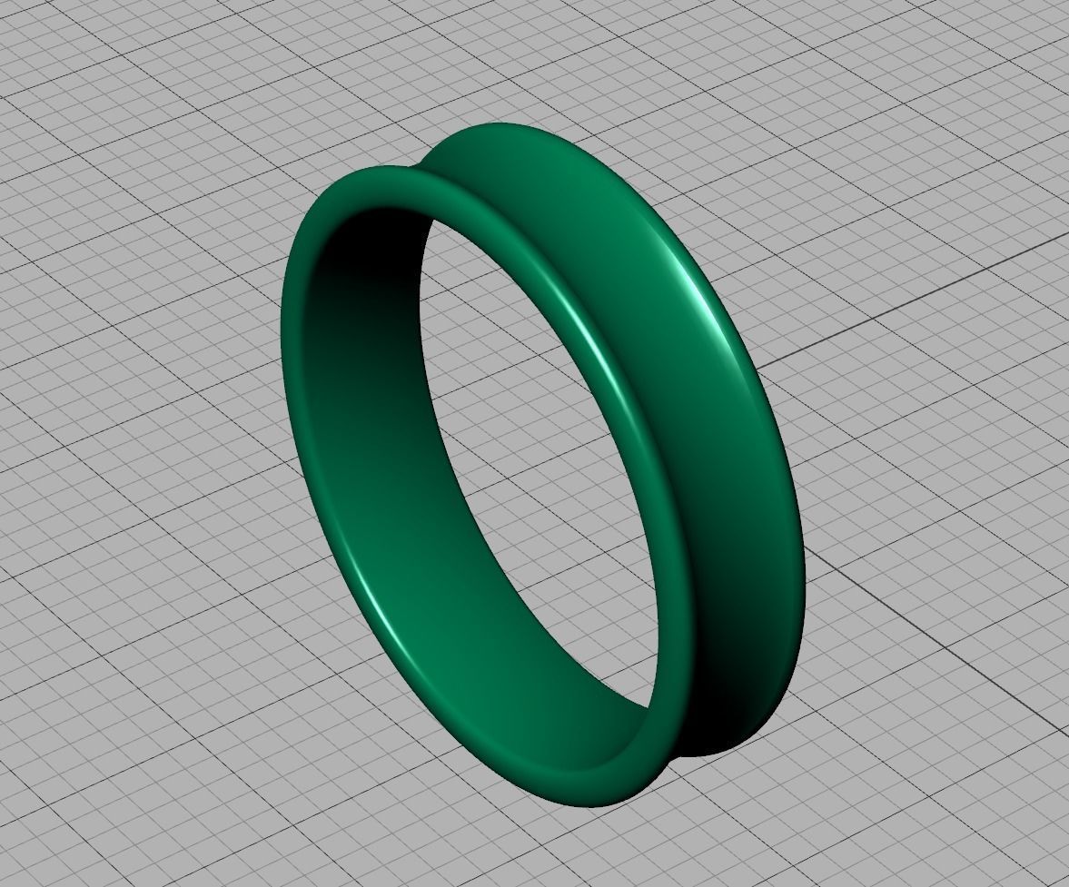 Concave Plain Band 5mm wide 4-13us sizes 3dmodel 3D print model_16