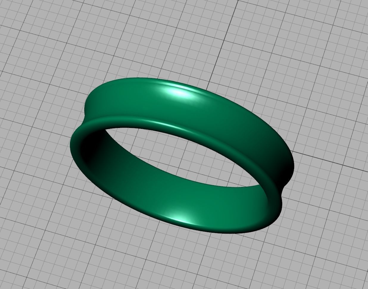 Concave Plain Band 5mm wide 4-13us sizes 3dmodel 3D print model_15