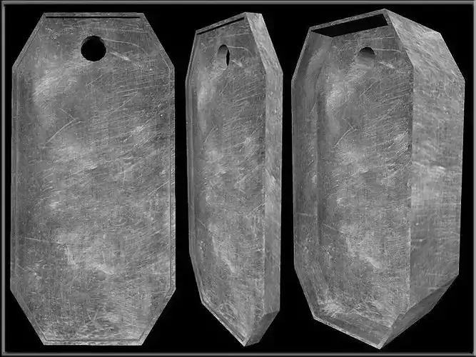 Identification tag 03 - 1 Hole