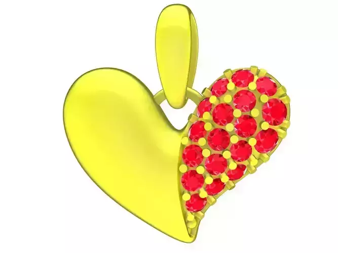 simple diamond heart pendant 4600