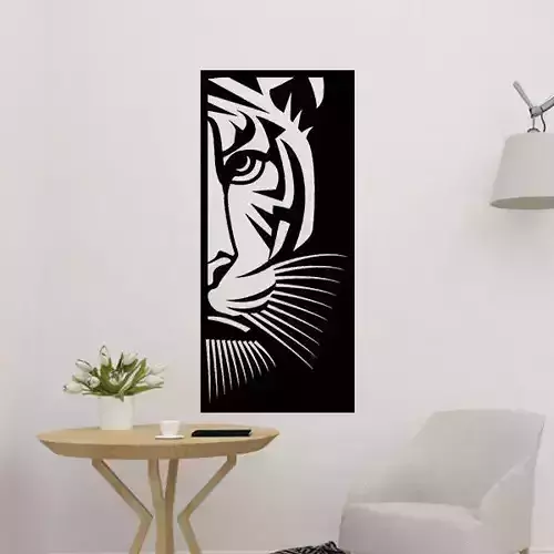 Tiger Head Mural Decoration