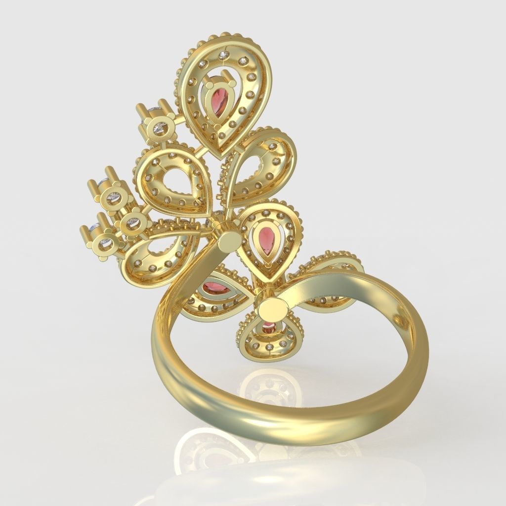 Diamond ring 0282 3D printable model 10 3D print model_7