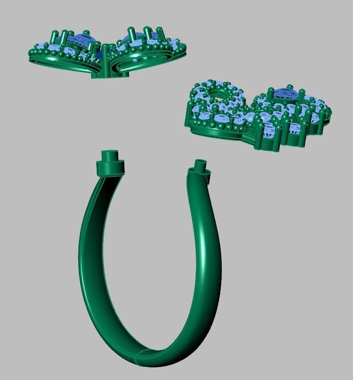 Diamond ring 0282 3D printable model 10 3D print model_12