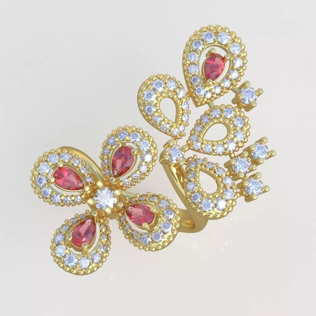 Diamond ring 0282 3D printable model 10 3D print model_0