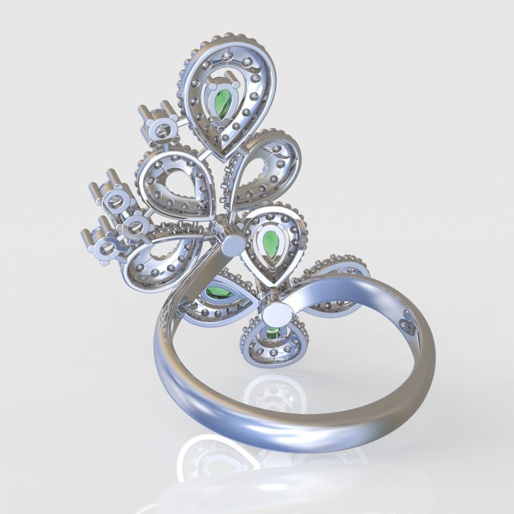 Diamond ring 0282 3D printable model 10 3D print model_6
