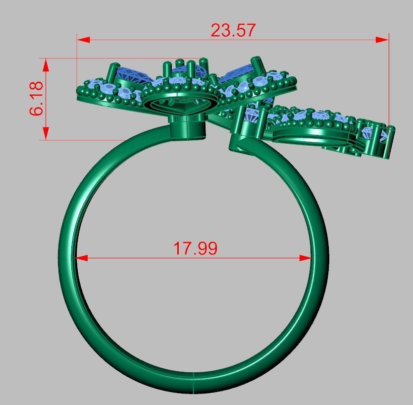 Diamond ring 0282 3D printable model 10 3D print model_11