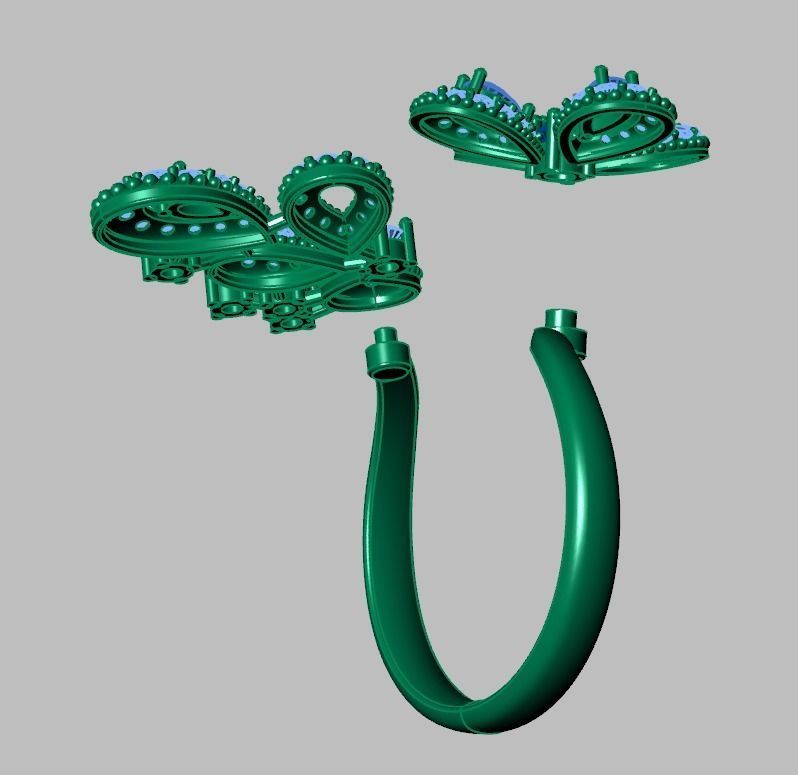 Diamond ring 0282 3D printable model 10 3D print model_13