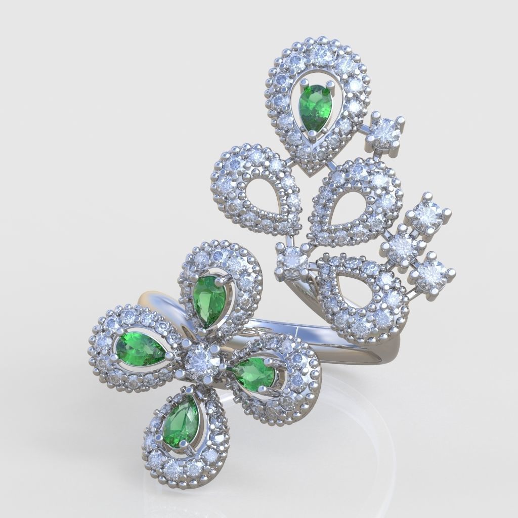 Diamond ring 0282 3D printable model 10 3D print model_5