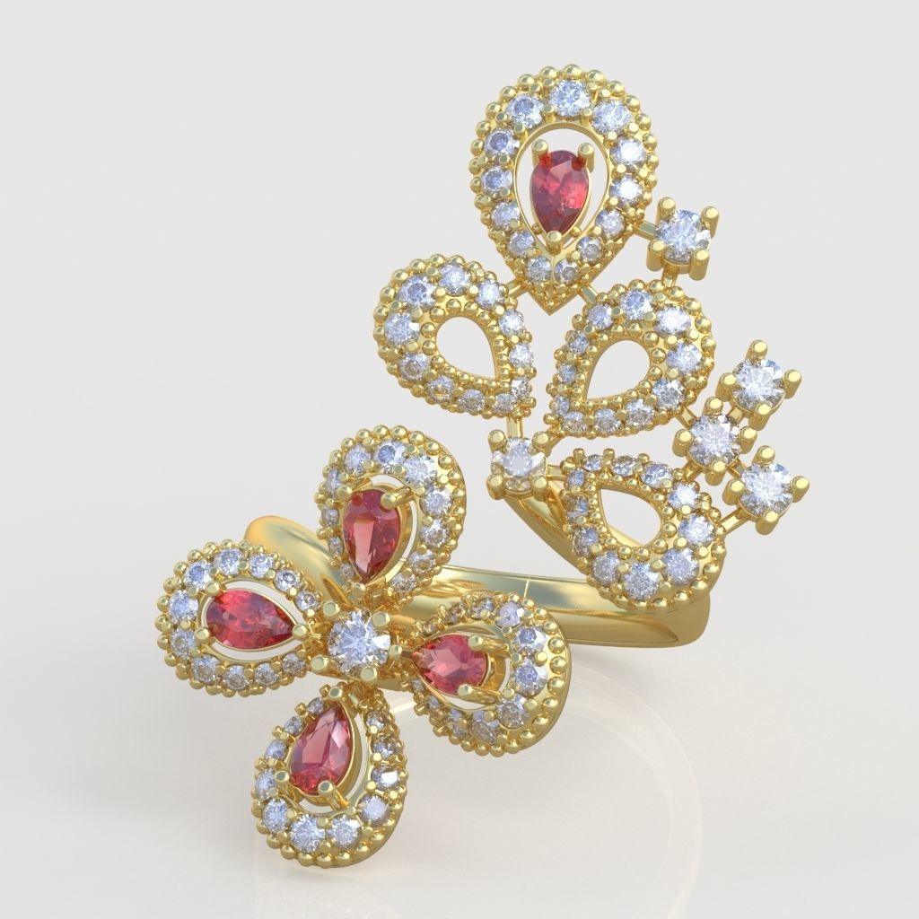 Diamond ring 0282 3D printable model 10 3D print model_4