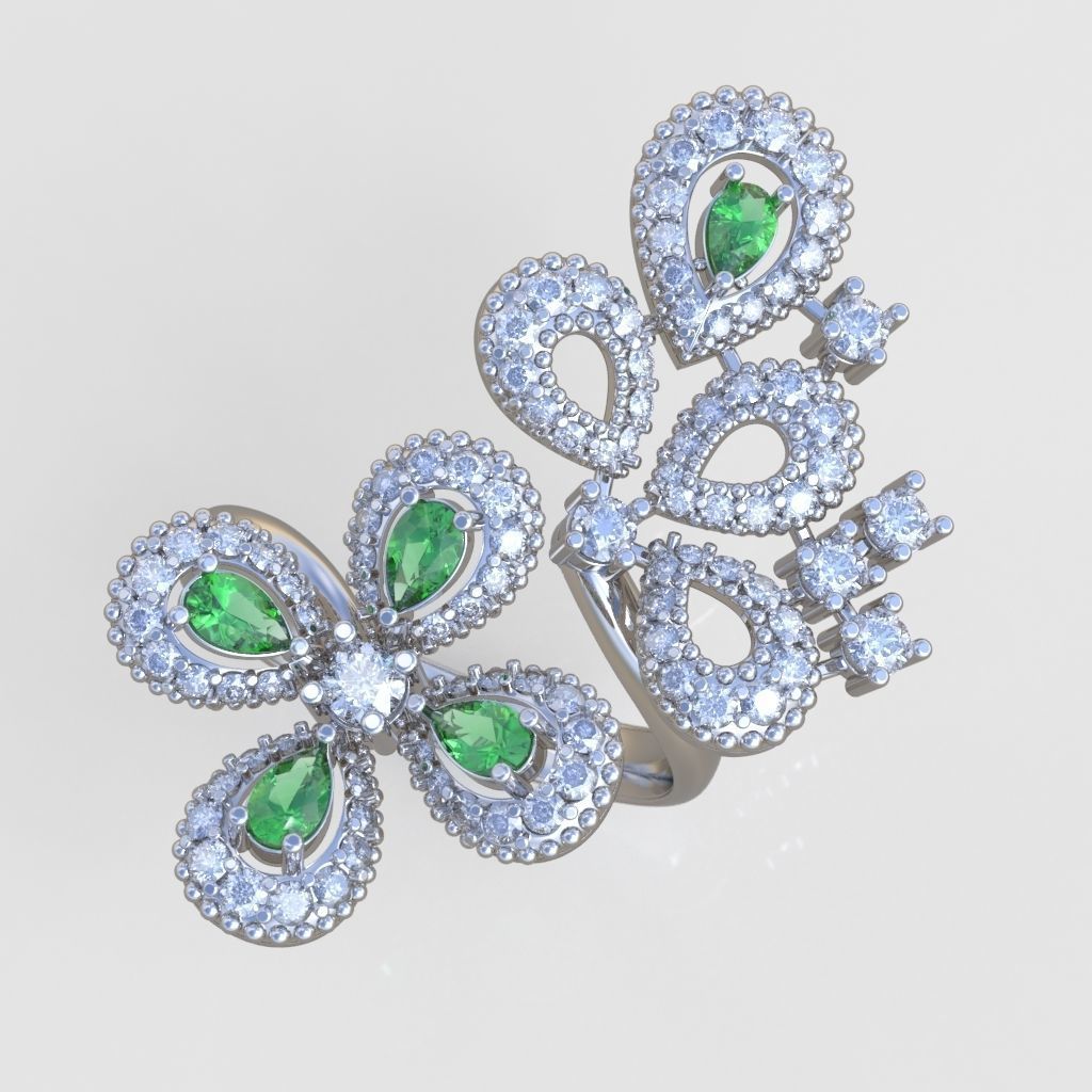 Diamond ring 0282 3D printable model 10 3D print model_1