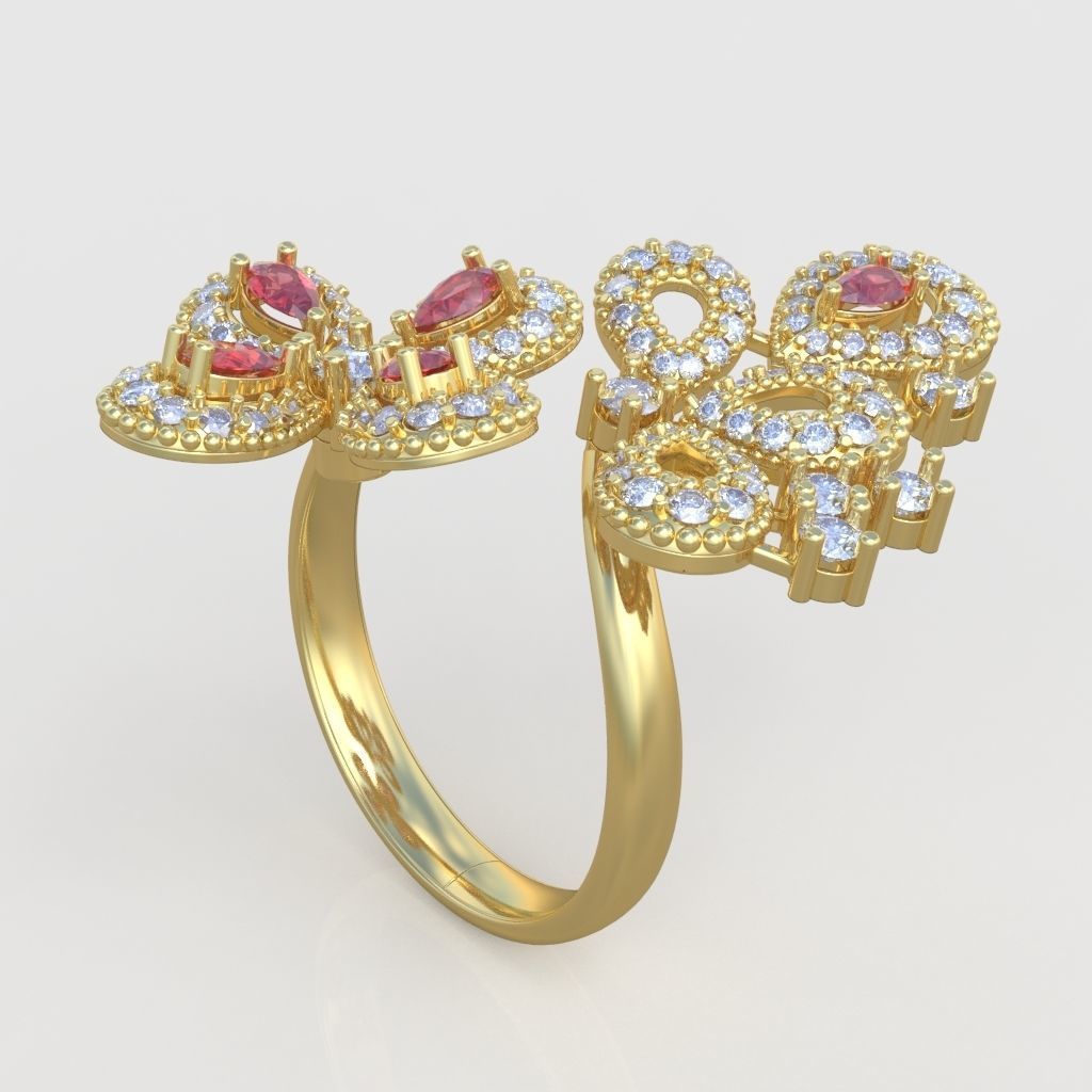Diamond ring 0282 3D printable model 10 3D print model_3